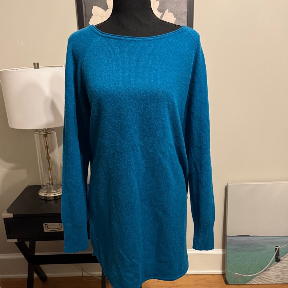 Halogen Teal Long Sleeve Sweater
